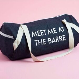 MEET ME AT THE BARRE Mini Duffle Denim Gym Tote